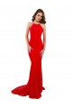 Open Back High Neck Lace Red Long Sexy Prom Dress Canada Shop
