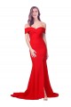 Sweetheart Stretch Crepe Red Long Prom Dresses Canada Shop