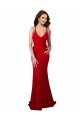 Open Back V-Neck Lace Red Long Prom Dress Canada Shop