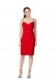 Sweetheart Stretch Crepe Red Cocktail Length Prom Dress Canada Shop
