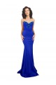 Low Back Sweetheart Stretch Crepe Royal Blue Long Sexy Prom Dress Canada Shop