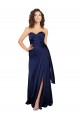 Sweetheart Silky Satin Sapphire Long Prom Dress Canada Shop
