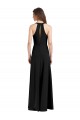 Halter Neck Stretch Crepe Black Long Prom Dress Canada Shop