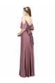 Low Back Off the Shoulder Silky Satin Long Prom Dress Canada Shop