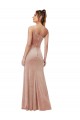One Shoulder Stretch Velvet Pink Long Prom Dress Canada Shop