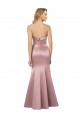Low Back Strapless Satin Light Sky Blue Long Prom Dress Canada Shop