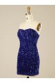 Sweetheart Velvet Sequin Short Short Prom Dress Canada Shop
