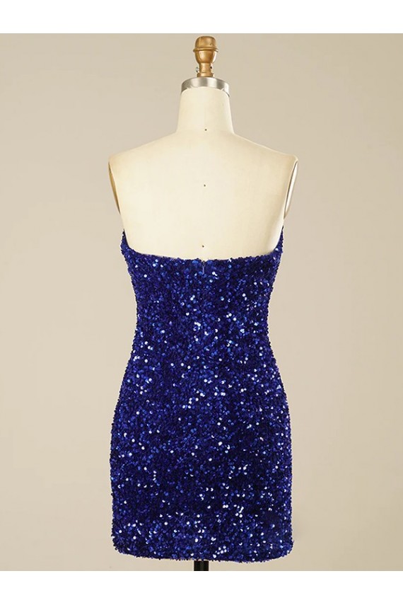 Sweetheart Velvet Sequin Short Short Prom Dress Canada Shop