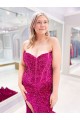Sweetheart Velvet Sequin Sweep Train Prom Dress Canada Shop