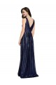 V-Back V-Neck Sequin Dark Navy Long Prom Dress Canada Shop