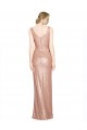 V-Neck Sequin Rose Gold Long Prom Dress Canada Shop