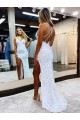 V-Neck Velvet Sequin Long Prom Dress Canada Shop
