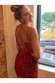 V-Neck Velvet Sequin Royal Blue Short Short Homecoming Prom Dress Canada Shop