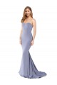 Low Back Sweetheart Stretch Crepe Smoke Blue Long Prom Dress Canada Shop