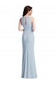 Halter Neck Stretch Crepe Light Sky Blue Long Prom Dress Canada Shop