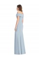 Off the Shoulder Stretch Crepe Light Sky Blue Long Prom Dress Canada Shop