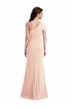 One Shoulder Stretch Crepe Nude Long Prom Dress Canada Shop