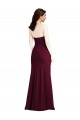 Strapless Stretch Crepe Burgundy Gold Long Prom Dress Canada Shop