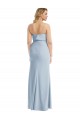Low Back Strapless Stretch Crepe Light Sky Blue Long Bridesmaid Gowns Canada Shop