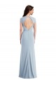 Open Back Stretch Crepe Light Sky Blue Long Prom Dress Canada Shop