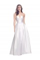 Low Back Strapless Stretch Satin White Long Prom Dress Canada Shop