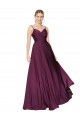 V-Back Spaghetti Straps Stretch Crepe Wild Berry Long Prom Dress Canada Shop